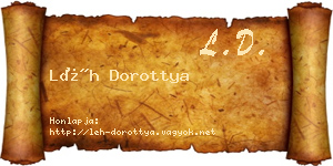 Léh Dorottya névjegykártya